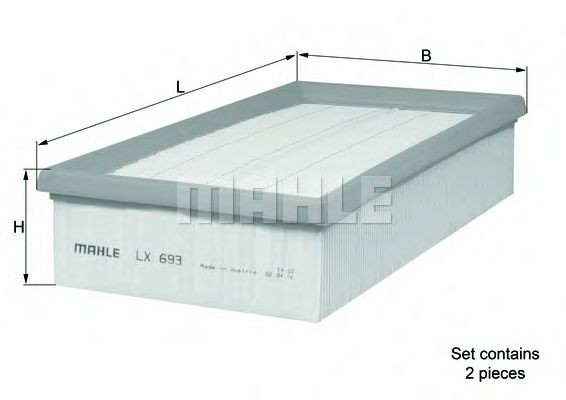 Filtro de ar Mahle Original LX693S preço, a partir de 34,41 USD